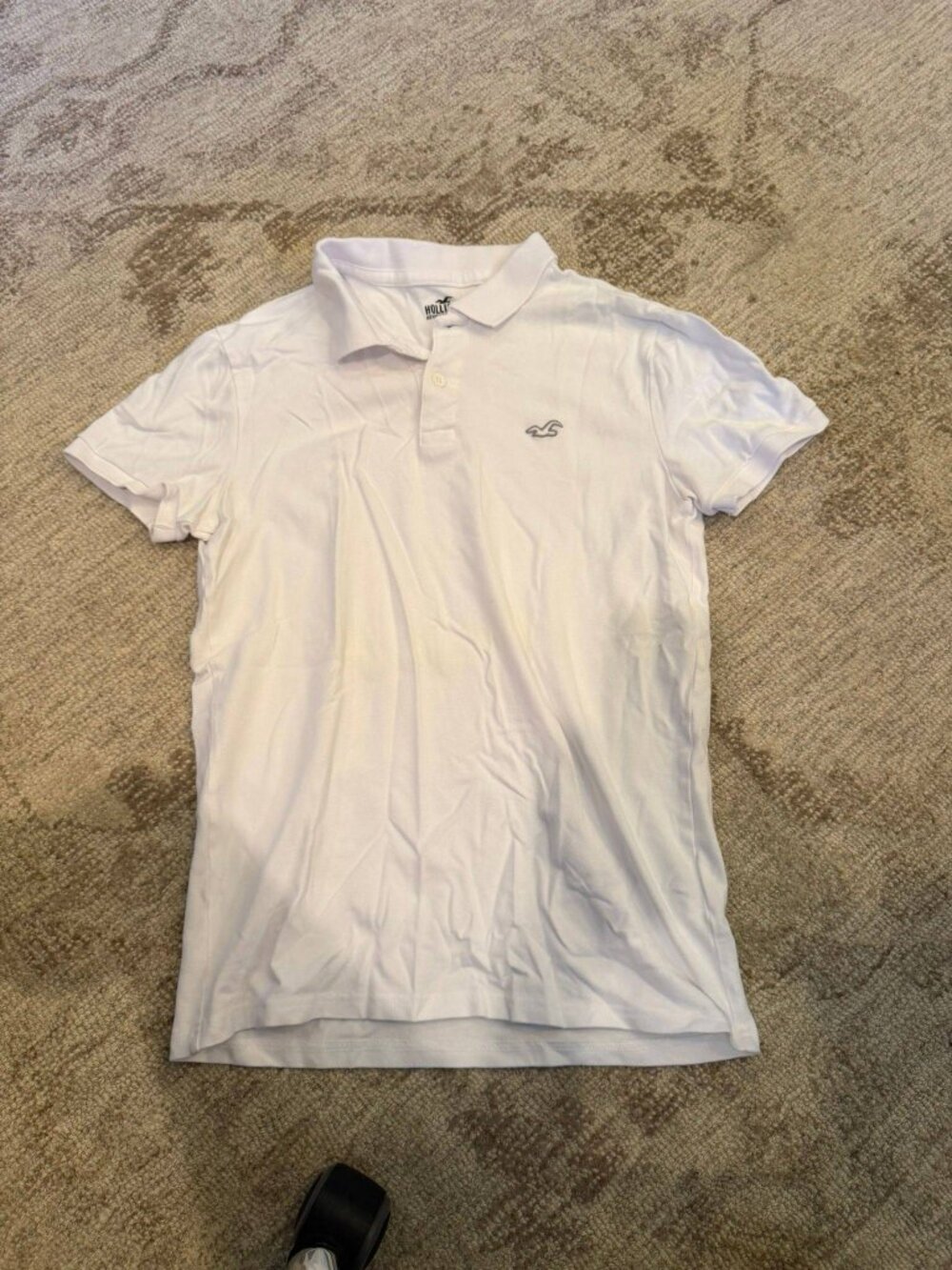 Hollister Advanced Stretch White Polo Shirt Size XS